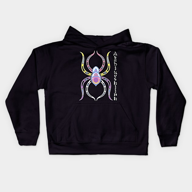 Asabikeshiinh (spider) Bigender Pride Kids Hoodie by KendraHowland.Art.Scroll